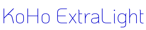 KoHo ExtraLight font